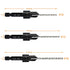 3 Pack Countersink Drill Bit Set #10#12#16, 3in1 Woodworking Counterbore Hole Saw Drill Bits, Depth Adjustable M2 Pilot Drill Bits, 82-Degree Cham...
