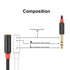 J&D 3.5mm to 1/4 Headphone Adapter Cable, Gold Plated Audiowave Series 3.5mm 1/8 inch Female TRS to 6.35mm 1/4 inch Male TRS PVC Shelled Stereo Au...