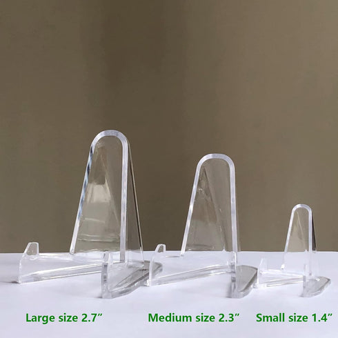 24 Packs Card Stands Sports Card Holder, Card Display Stand for Display Graded Card Challenge Medals Casino Chips, 2.3 Inch Tall, Clear...
