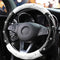 Cute Diamond Soft Leather Anti-Slip Steering Wheel Cover with Bling Bling Crystal Rhinestones, Universal 15 Inch for Women Girls, Fit Vehicles, Se...