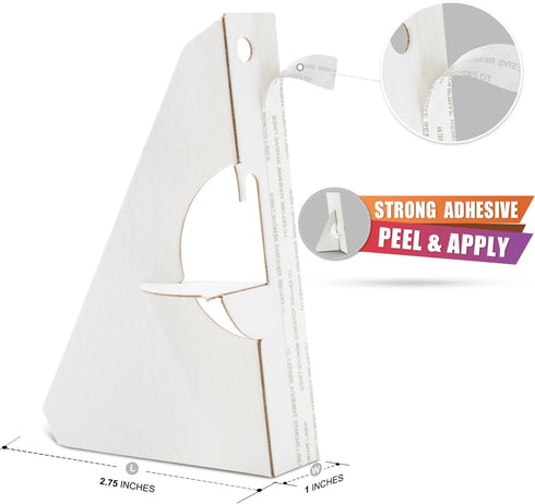 Lineco 25 Pack Cardboard Easel Backs 5 Inch, Self Stick Easel Stand Display Signs, Canvas, Photographs, Brochures, Posters, Artwork and Crafts, Wh...