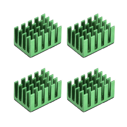 uxcell 11x20x14mm Green Aluminum Heatsink Self Adhesive Pad Cooler for Cooling 3D Printers 4Pcs...