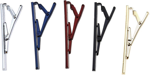 Create idea Tie Clips,5pcs Gold Black Silver Blue Red Tie Bar Clips For Anniversary Graduation...