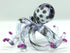 Octopus Miniature Figurines Animals Hand Blown Color Glass Art Collectible Gift Decorate 3.5" (Black Purple)...