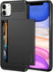 Vofolen Case for iPhone 11 Case Wallet Credit Card Holder ID Slot Sliding Door Hidden Pocket Anti-Scratch Dual Layer Hybrid Bumper Armor Protectiv...