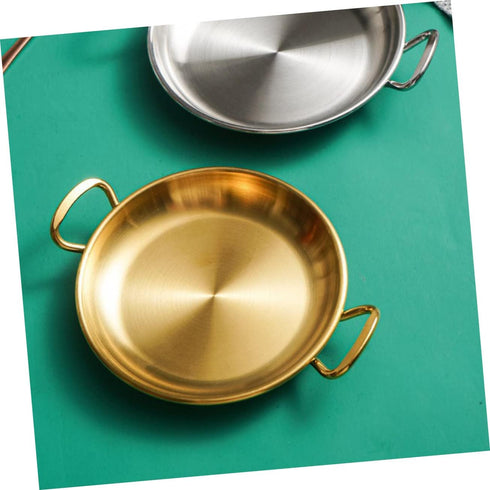 Amphora Snack Plate Housewarming for Housewarming Stainless Steel Food Plate Fried Chicken Serving Tray Flat Bottom Wok Camping Griddle Paella Ski...