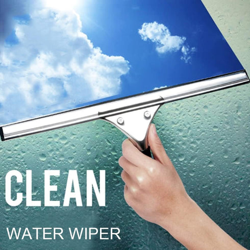 45cm 18in Grip Glass Squeegee for Window Cleaning,Stainless Steel All Purpose Squeegee with Non-Slip Handle for Shower Doors Window Car Mirror Gla...