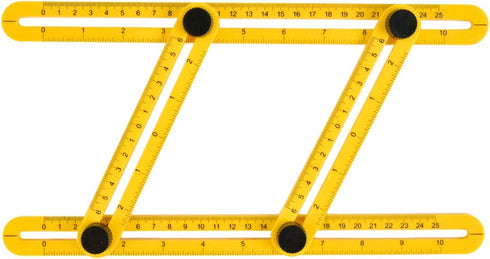 POWERTEC Multi Angle Measuring Ruler for Woodworking, Crafting, Construction, Flooring & Tile Cutting, ABS Plastic Angle Finder, Template & Layout...