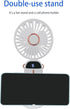 Portable Handheld Fan Small Handheld Fan Type-C Rechargeable 2000mAh Desk Personal Fan 90°Adjustable Neck Fan with 5 Speed Wind LED Display for Ho...
