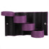 Fdit Retro Cylinder Shaped Jewelry Box Velvet Three-Layer Roll-up Snap Jewelry Storage Organizer Earrings Holder for Girls Women (Purple)...