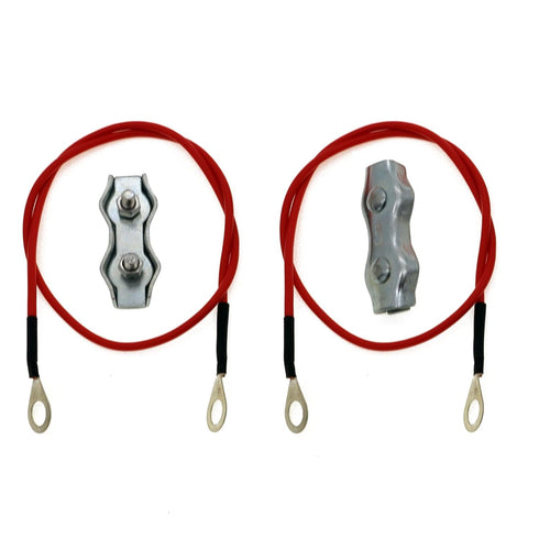 Polywire to Energizer Connector with 2 Pieces Wire and Wire clamp for Electric Fence Connection...