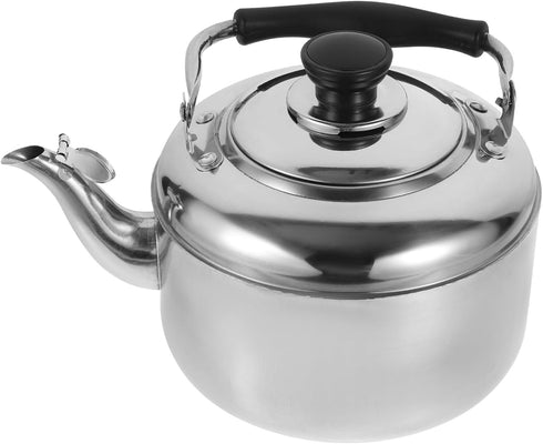 KALLORY Stainless Steel Kettle 1pc Stainless Steel Teapot, Stainless Steel Tea Kettle Water Stove Top Camping Stainless Tea Kettle...
