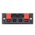 uxcell® 3pcs 4 Way Jack Socket Spring Push Release Connector Speaker Terminal Strip Block...