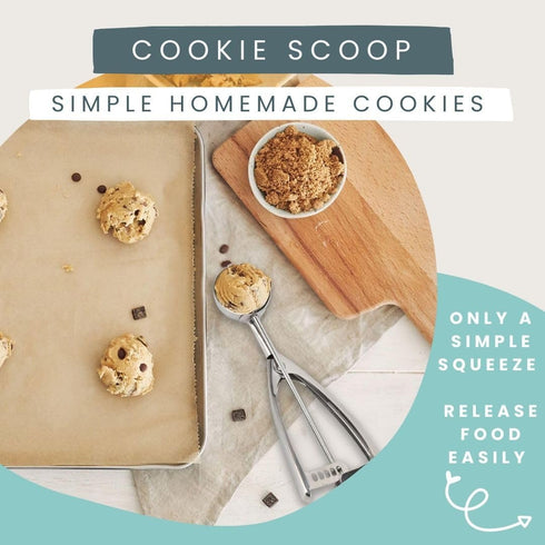Cookie Scoop, Ice Cream Scoop,18/8 Stainless Steel, Cookie Scoops for Baking, 2Tbsp/ 30ml/ 1oz Cookie Dough Scoop, Ice Cream Scooper with Trigger ...