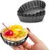 6 pcs Egg Tart Molds, 3" Mini Tart Pans Removable Bottom, Cupcake Cake Muffin Mold Tin Pan Baking Tool, Reusable Quiche Bakeware Carbon Steel for ...