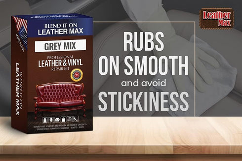 Leather Max Grey Mix Vinyl and Leather Repair Kit - Restorer of Your Furniture, Jacket, Sofa, Boat or Car Seat, Easy Instructions to Match Any Gre...