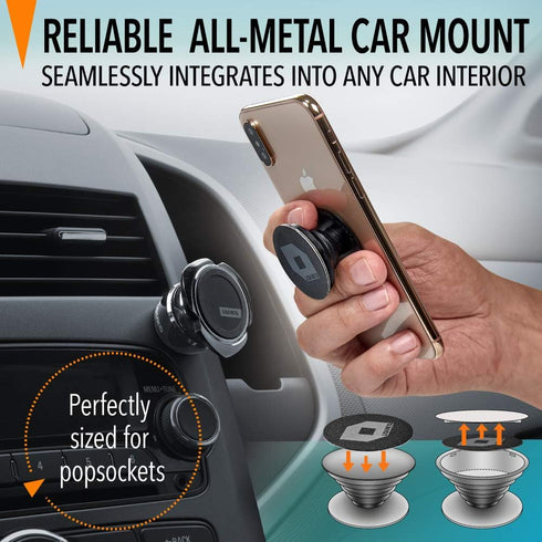 Cell Phone Holder for Car Dashboard - iPhone Car Mount Compatible with Any Smartphone or GPS - Universal Auto-Grip Car Phone Mount Magnetic...