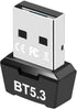 USB Bluetooth 5.3 Adapter for PC, Supports Windows 11/10/8.1/7,5.3+EDR Bluetooth Wireless Transmitter Receiver for Desktop, Laptop, Mouse, Keyboar...