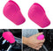 2 PCS Car Silicone Gear Shift Knob Cover, Flexible Anti-Slip Anti-Scratch Protector, Side Opening Design Shift Lever Decorative Accessories, Unive...