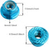 12mm Wheel Hex Hubs Drive Adapter 5mm Thick & Flange M4 Lock Nuts Aluminum for Redcat Axial HSP WLtoys Himoto RC Truck Model Car Upgrade Parts (Bl...