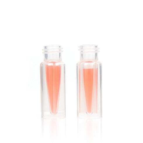 9 mm Screw Top Vials with 0.3 mL Fused Inserts, Polypropylene, 100 pcs/pk...