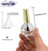 Empty Nail Polish Bottles Gold Top, 6PCS 10ML Empty Glass Fingernail Polish Bottles, Pumpkin Shape Refillable Clear Bottles with Funnel & Mixing B...