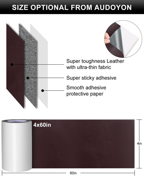Numola Self-Adhesive Repair Patch, Anti Scratch Sofas Patch for Couch, Car Seat, DIY Furniture Upholstery, Handbags, Jackets (Medium Brown)...