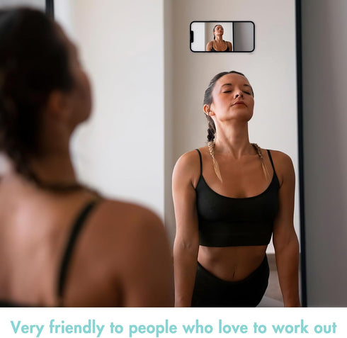 Silicone Double-Sided Suction Cup Phone Mount, Hands-Free Grip Holder for Selfies Videos Anti-Slip Mirror Shower Phone Case Holder for Most Phones...