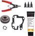 9706529 W11086780 Replacement Gear Parts Compatible with Whirlpool Worm the 9709511 Gasket and 9703680 Circlip & 1.8 Oz Food Grade Grease...