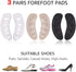 Ball of Foot Cushions for High Heels, Non-Slip Comfortable Forefoot Pads Metatarsal Pads All Day Pain Relief, Toe Cushions for Forefoot - 3 Pairs ...