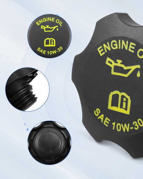 Oil Filler Cap Engine Oil Filler Cap Fit for Jeep Wrangler Grand Cherokee Liberty, Fit for Chrysler/Dodge/Plymouth, Replace 53010654AA 04648831AA...
