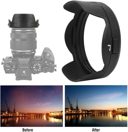 VBETSLIFE LH 66 Plastic Camera Mount Lens Hood, Lens Cover Lens Lens Hood Replacement for Olympus M.ZUIKO ED 12-40mm F2.8 Lens...