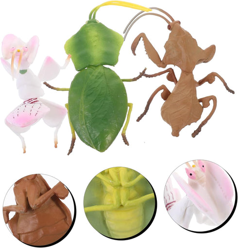 TOYANDONA Desktop Decor 3pcs Plastic Plastic Playes Desktop Toys Realistic Simulation Model Simulation Model Small Mantis Decoration Animal Decora...