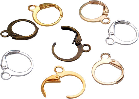 Hypoallergenic Earring Hooks, 120 Pieces Brass Lever Back Earring Round French Hook Ear Wire with Open Loop for Earring Designs Jewelry Making - 4...