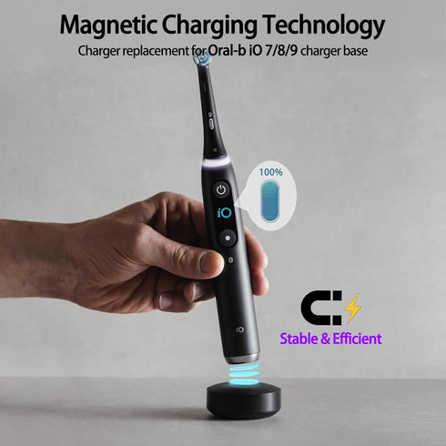 Electric Toothbrush Charger for iO 7 8 9 10 Series, Magnetic Toothbrush Charger Fast Charging Base Compatible with iO Series 7 8 9 10(Black)...