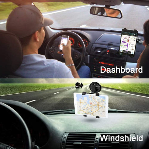 Car Tablet iPad Holder Mount, Suction Cup Tablet Holder Stand for Car Windshield Dash Desk Kitchen Wall Compatible with iPad mini Air Samsung Gala...
