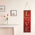 BinaryABC Valentine's Day Wooden Sign Plaque Door Wall Hanging Decorations (Red)...