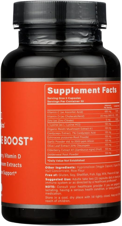 Fortify! Capsules with Vitamin C, Zinc, Elderberry, Vitamin D, Lysine, Echinacea, and Mushroom Extracts for Powerful Antioxidant Immune Support, 6...