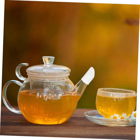 4pcs Teapot Spout Dust Cover Ceramic Decked Accessories Silicone Case Pour Spout Caps Spray Nozzle Spout Cover for Teapot Home Kettle Spout Cover ...