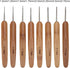 20pcs Bamboo Crochet Hooks Needles Knit Weave Craft Yarn DIY Sewing Tools Knitting Bamboo Crochet Hook Set with Case DIY Tools...