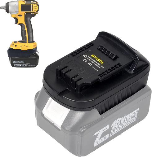 for Makita to Dewalt Battery Adapter, Compatible with Makita 18v Lithium Battery, Convert to Dewalt 18v-20v Lithium Batteries, Converter MT20DL Us...