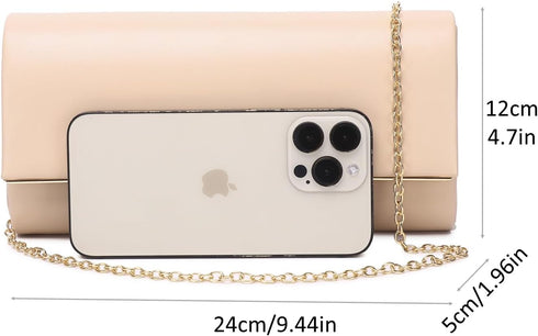 Women Evening Bag Vegan Leather Clutch Purse Shoulder Crossbody Envelope Bag for Party Wedding Prom Bridal...