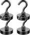 LOVIMAG Cruise Essentials Must Haves, 40lbs Magnetic Hooks for Cruise Cabins with Epoxy Coating, Black Neodymium Magnets with Hooks for Hanging, R...