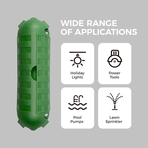 WELKIN 1-Pack Outdoor Extension Cord Cover, Water-Resistant Electrical Connection Box, Fits AWG12-18 Cords, Protects Outdoor Outlets, Plugs, Socke...