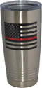Rogue River Tactical Thin Red Line Flag Firefighter 20 Oz. Travel Tumbler Mug Cup w/Lid Vacuum Insulated Fire Fighter Department FD Fireman Gift...