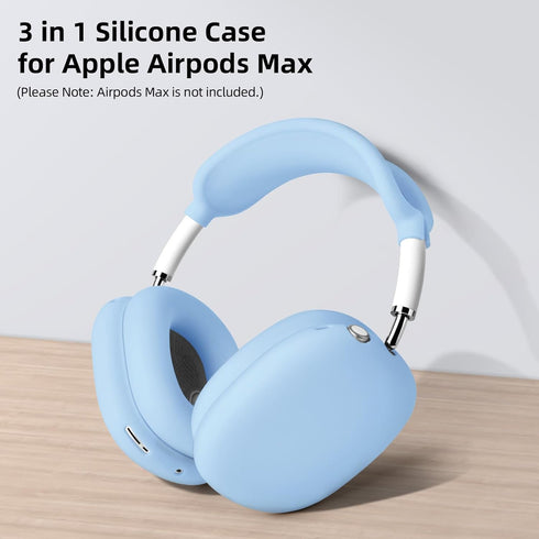 AIRSPO Airpods Max Case Cover, Silicone Case Cover for AirPods Max Headphones, Anti-Scratch Ear Pad Cover/Headband Cover for Apple AirPods Max, Ai...