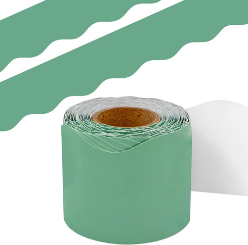 Eucalyptus Green Bulletin Board Border Scalloped Border Trim for Classroom 52ft One Roll...