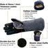 14 Inches,932?,Leather Forge Welding Gloves small, Heat/Fire Resistant,Mitts for BBQ,Oven,Grill,Fireplace,Tig,Mig,Baking,Furnace,Stove,Pot Holder,...