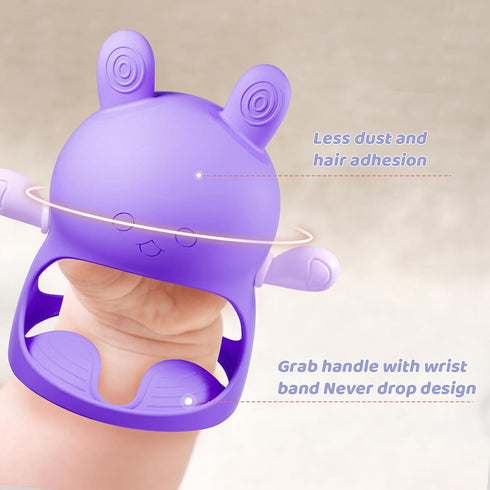 NCVI Baby Silicone Teether Hand Grip for 0-6 Months, Never Drop Baby Sucking Teething Relief Hand Held, Hand Wrist Chewing Teether Toys Mitten for...