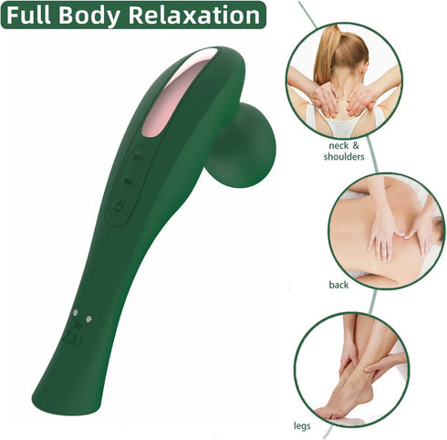 Electric Back Massager - Portable Cordless Handheld Full Body Deep Tissue Massage Tool-Shoulder and Neck Massager for Muscle Pain Relief and Tissu...